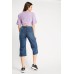 3/4 Length Wide Leg Jeans