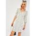 3/4 Sleeve Printed Wrap Dress