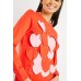 3D Heart Applique Sweater