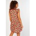 Circular Crochet Trim Floral Dress