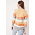 Colour Block Striped Open Cardigan