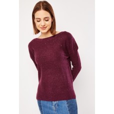 Dropped Shoulder Dip Hem Jumper