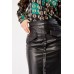 A-Line Faux Leather Midi Skirt