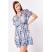 Abstract Print Short Sleeve Mini Dress