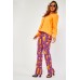 Abstract Print Wide Leg Trousers