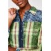 Acid Dye Print Contrast Shirt