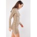 Basket Weave Pattern Mini Dress