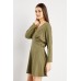 Batwing Sleeve Ribbed Dress