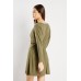 Batwing Sleeve Ribbed Dress