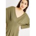 Batwing Sleeve Ribbed Dress