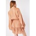 Batwing Sleeve Ruffle Dress