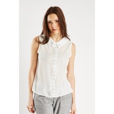 Beaded Sheer Sleeveless Top