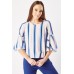 Bell Short Sleeve Striped Top