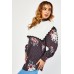 Bib Overlay Floral Blouse