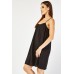 Black Cotton Strappy Mini Dress