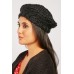 Black Knitted Beret Hat