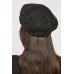 Black Knitted Beret Hat