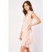 Bobble Textured Wrap Gathered Mini Dress