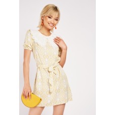 Broderie Collared Mini Dress