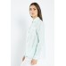 Broderie Insert Mint Linen Blouse