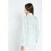 Broderie Insert Mint Linen Blouse