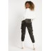 Button Trim Silky Trousers