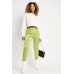 Button Trim Silky Trousers