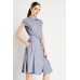 Cap Sleeve Buttoned Midi Dress