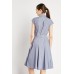 Cap Sleeve Buttoned Midi Dress