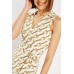 Chain Print Wrap Dress