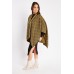 Checkered Woven Poncho