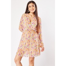 Chiffon Floral Pleated Dress