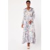 Collared Printed Silky Maxi Dress