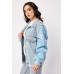 Contrasted Sleeve Denim Jacket