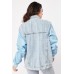 Contrasted Sleeve Denim Jacket