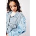 Contrasted Sleeve Denim Jacket