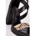 Criss Cross Mock Croc High Heel Sandals