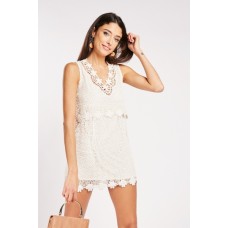 Crochet Cotton Mini Dress