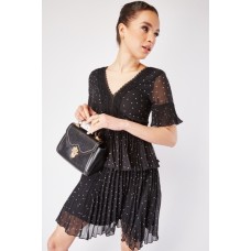 Crochet Insert Polka Dot Dress