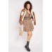 Crochet Insert Snake Print Dress