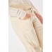 Crop Linen Cargo Trousers