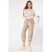 Crop Linen Cargo Trousers