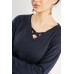 Crossed V-Neck Knit Top