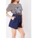 Culotte Denim Shorts