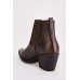 Cut Out Detailed Court Mid Heel Boots