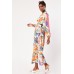 Cut Out Side Floral Maxi Dress