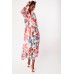 Cut Out Side Floral Maxi Dress