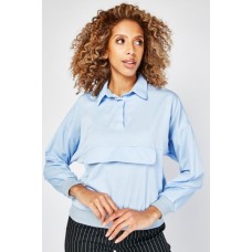 Decorative Flap Front Shirt