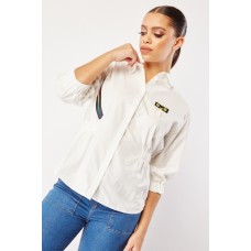 Decorative Zip Buttoned Shirt