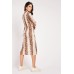 Deep Plunge Snake Print Dress